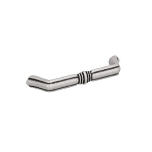Poignée pour meubles en zamac Entraxe 96mm Vieil argent brillant Lot de 6 – Gris / argent, Zamak
