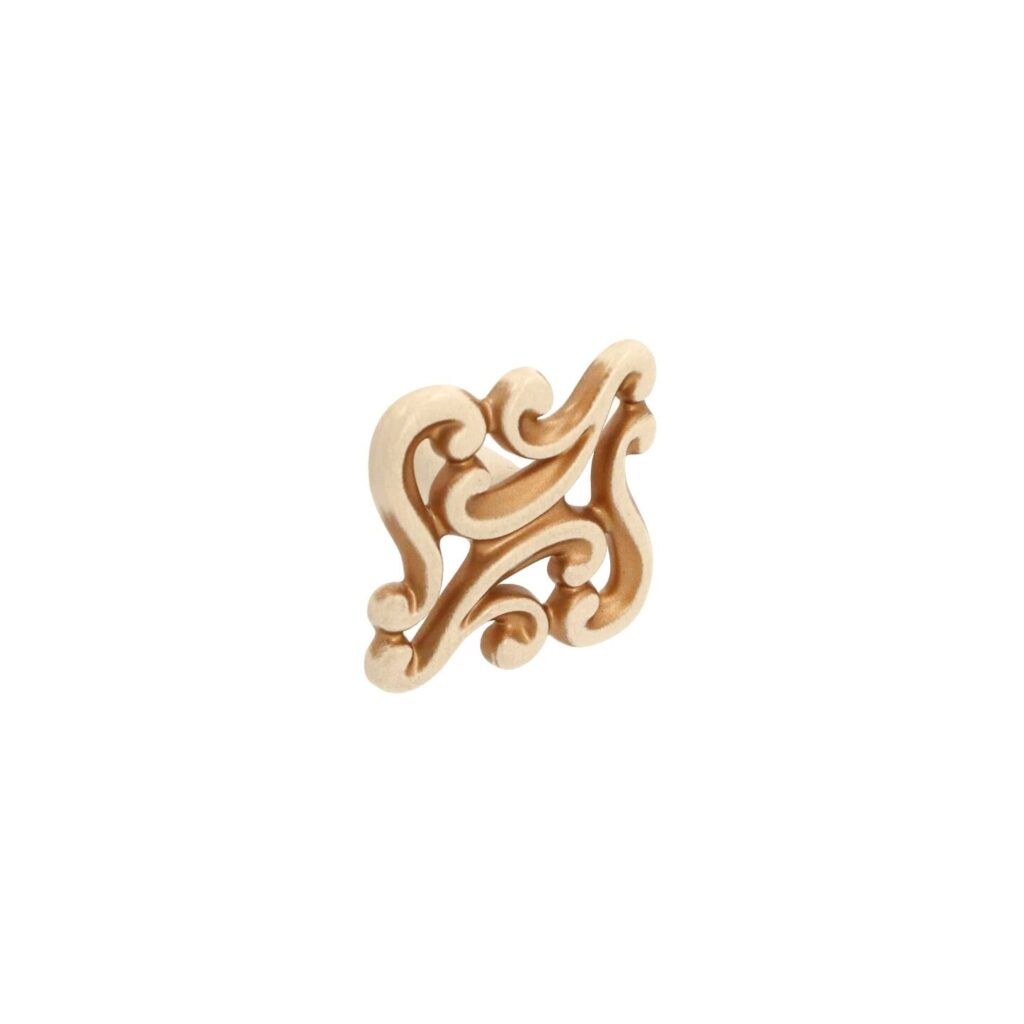 Bouton pour meubles en zamac Diamètre 38mm x 23 Patine royale en or ivoire - Beige, Zamak