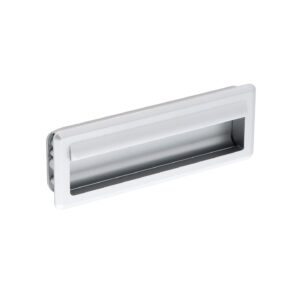 Poignée encastrée en zamac Entraxe 128mm Aluminium mat verni – Gris / argent, Zamak