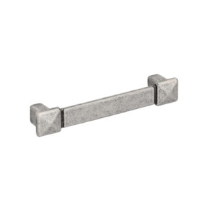 Poignée pour meubles en zamac Entraxe 96mm Vieil argent brillant Lot de 6 – Gris / argent, Zamak