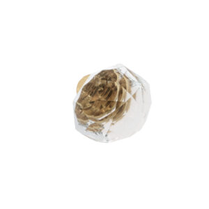 Bouton pour meubles en zamac et cristal Diamètre 45mm plaqué or – Jaune / doré, Zamak