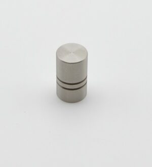 Bouton de meuble en zamac D 13 mm ACIER INOX BROSSE - Gris / argent