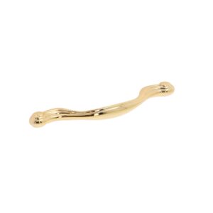 Poignée pour meubles en zamac Entraxe 96mm plaqué or Lot de 25 – Jaune / doré, Zamak