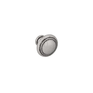 Bouton pour meubles en zamac Diamètre 30mm Vieil argent brillant – Gris / argent, Zamak