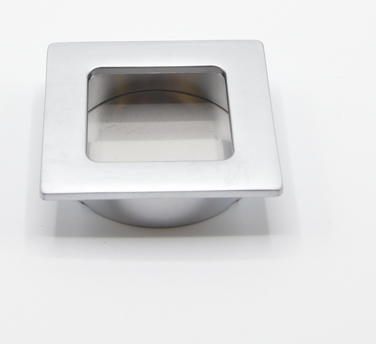Poignée cuvette carrée de meuble en zamac 50x50 mm CHROMÉ MATLot de 8 - Jaune / doré, Zamak