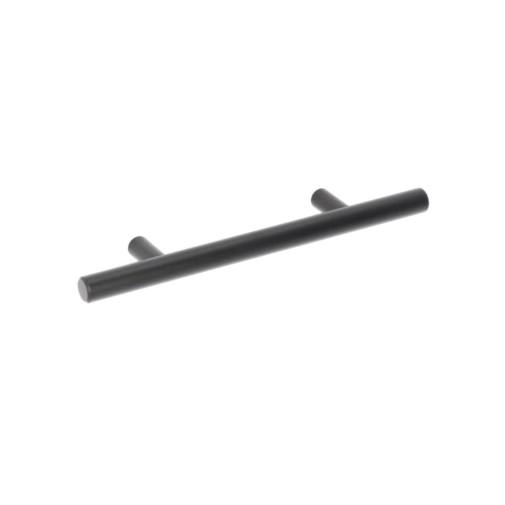 Poignée pour meubles en Acier inox Entraxe 96mm finition Vernis noir mat - Acier inoxydable