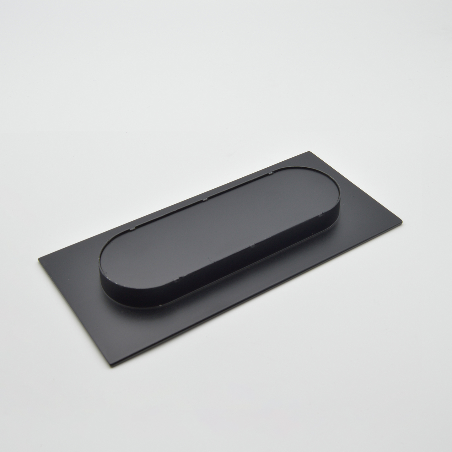 Poignée cuvette rectangulaire de meuble en zamac 155x73 mm NOIR MAT - Zamak - Afbeelding 3