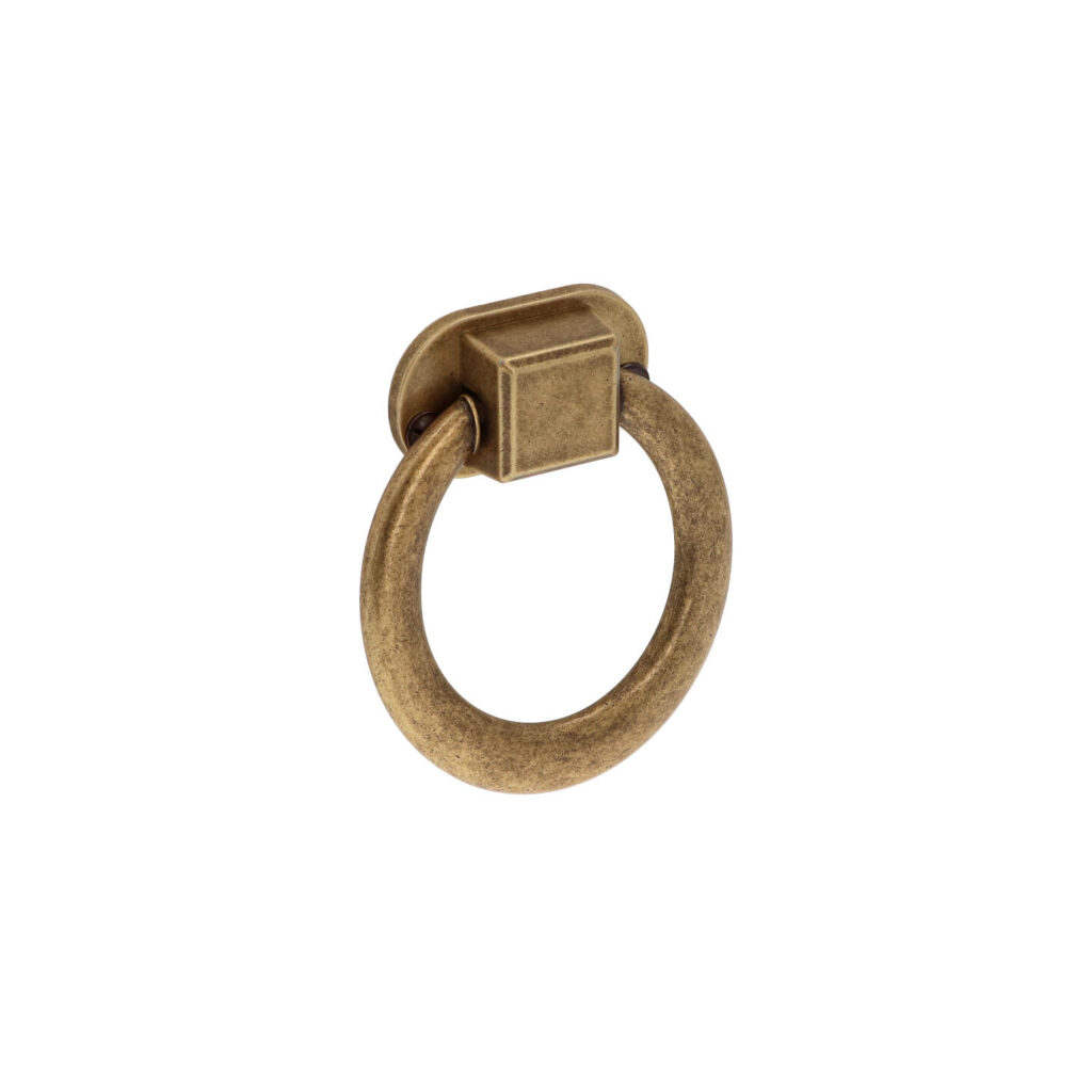Poignée en zamac finition Florence antique Ø90x20 mm. Élégante robuste et idéale pour chaises ou mobilier design. - Marron, Zamak
