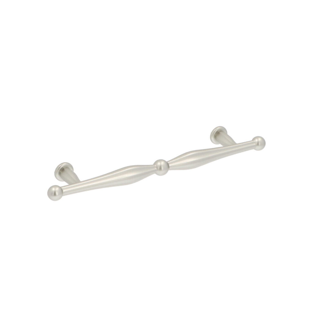 Poignée pour meubles en zamac Entraxe 128mm Argent Nottingham - Gris / argent, Zamak