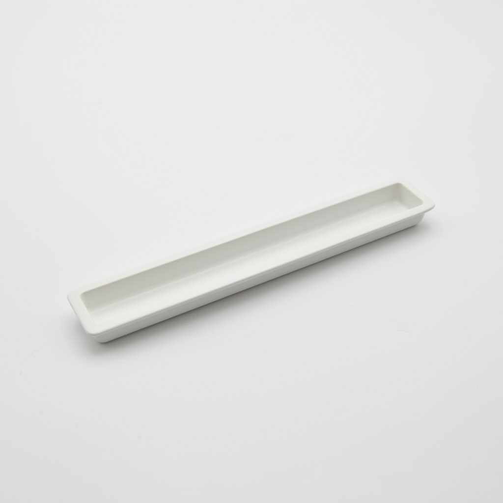 Poignée cuvette rectangulaire de meuble en zamac 240X25 mm BLANC MAT RAL 9003 Lot de 25 - Zamak