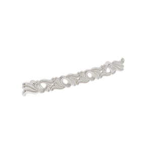 Poignée pour meubles en zamac Entraxe 128mm Venise argenté – Blanc, Zamak