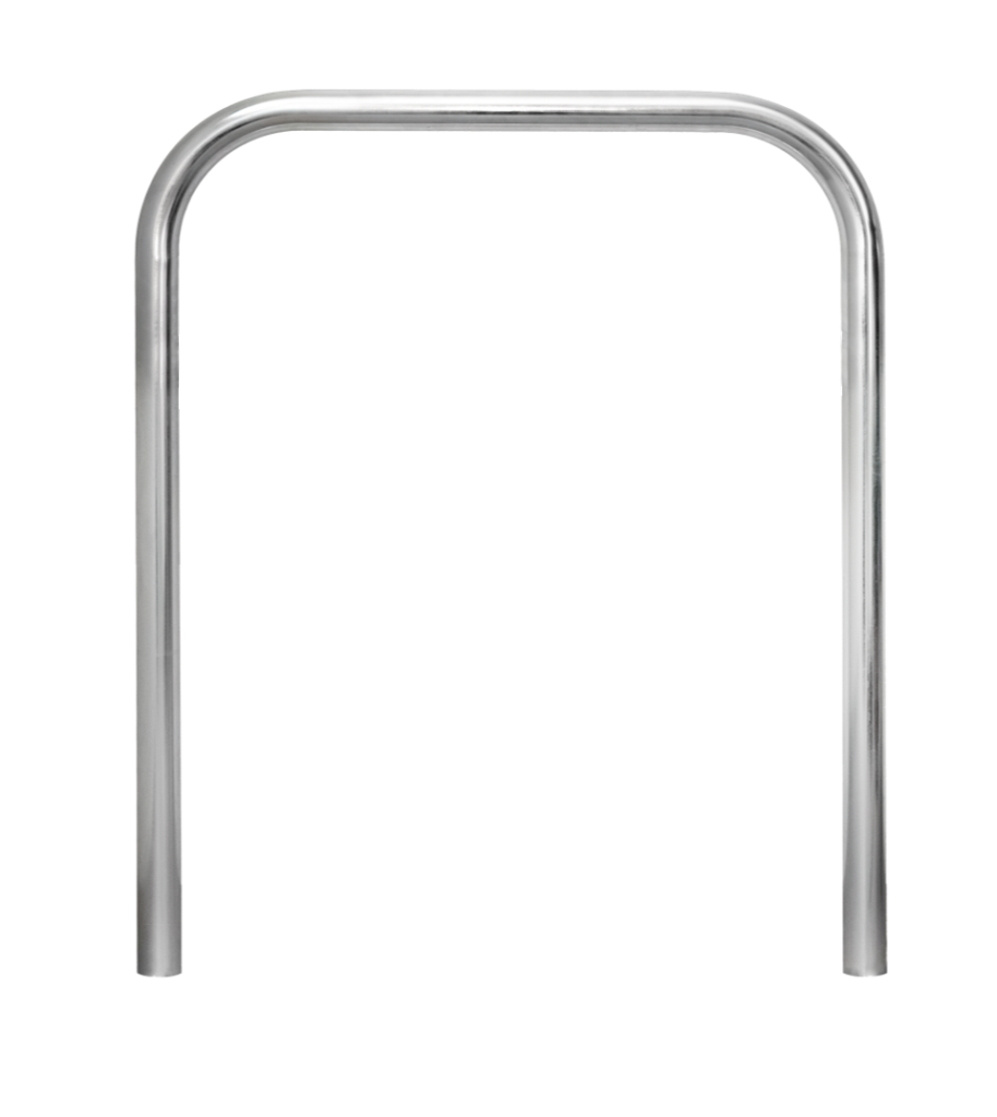 Support vélos tubulaire sans barre tansversale fixation a sceller - Gris / argent, Acier