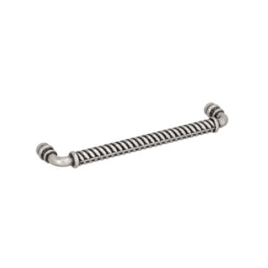 Poignée pour meubles en zamac Entraxe 160mm Vieil argent brillant Lot de 6 – Gris / argent, Zamak