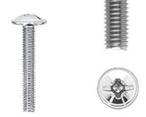 1 kit composés de 25 vis M4X25 mm zinguée Lot de 25 - Gris / argent, Zinc