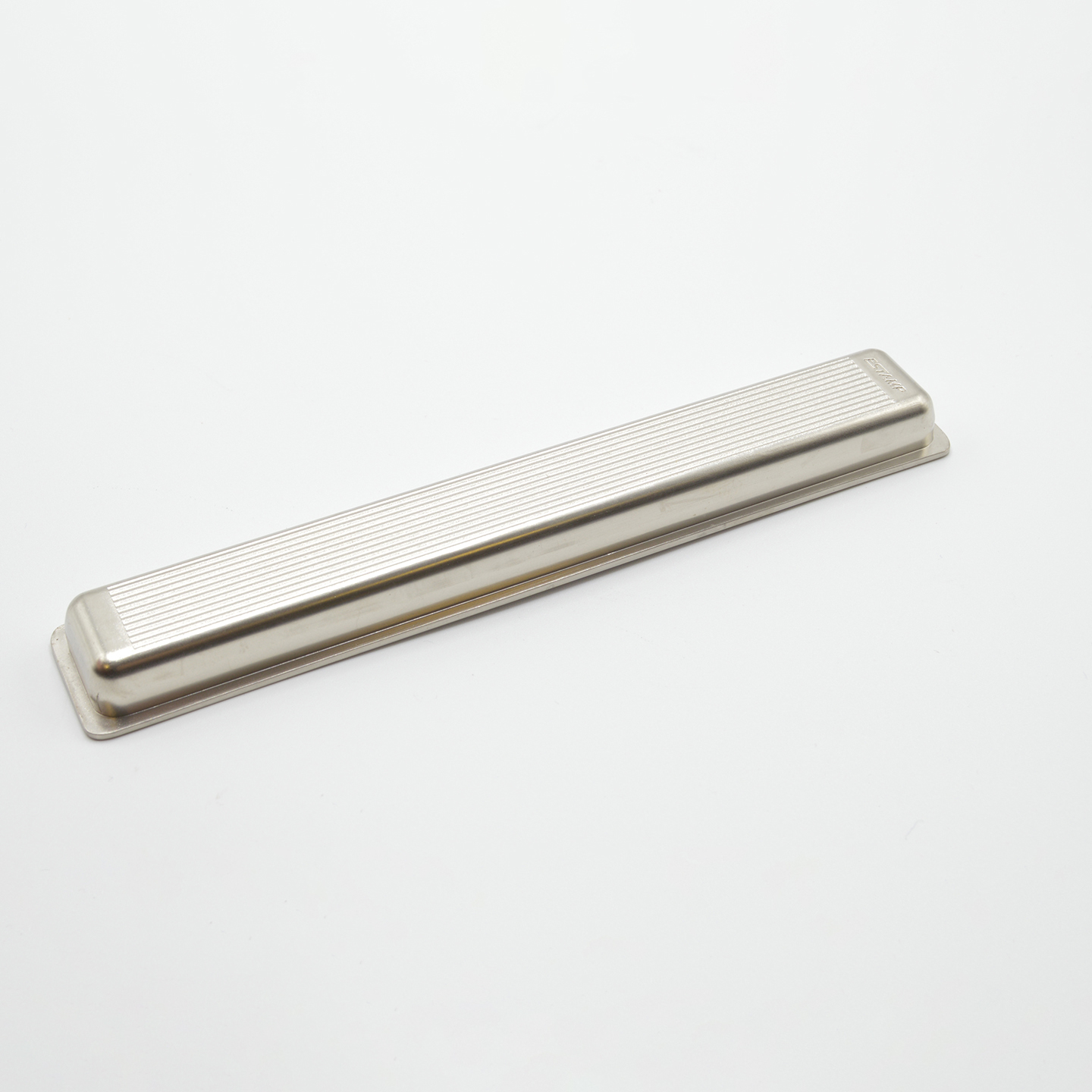Poignée cuvette rectangulaire de meuble en zamac 240X25 mm NICKELÉ BROSSÉ - Gris / argent, Zamak - imagine 3