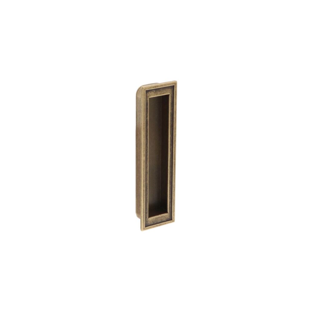 Poignée encastrée en zamac Entraxe 128mm Florence antique - Marron, Zamak