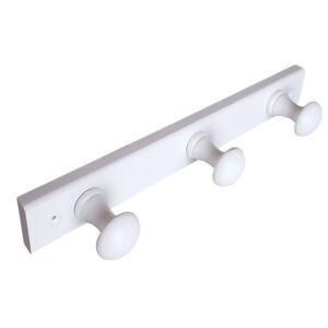 Porte manteau 3 crochets pin laqué blanc lot de 6 piéces - Bois