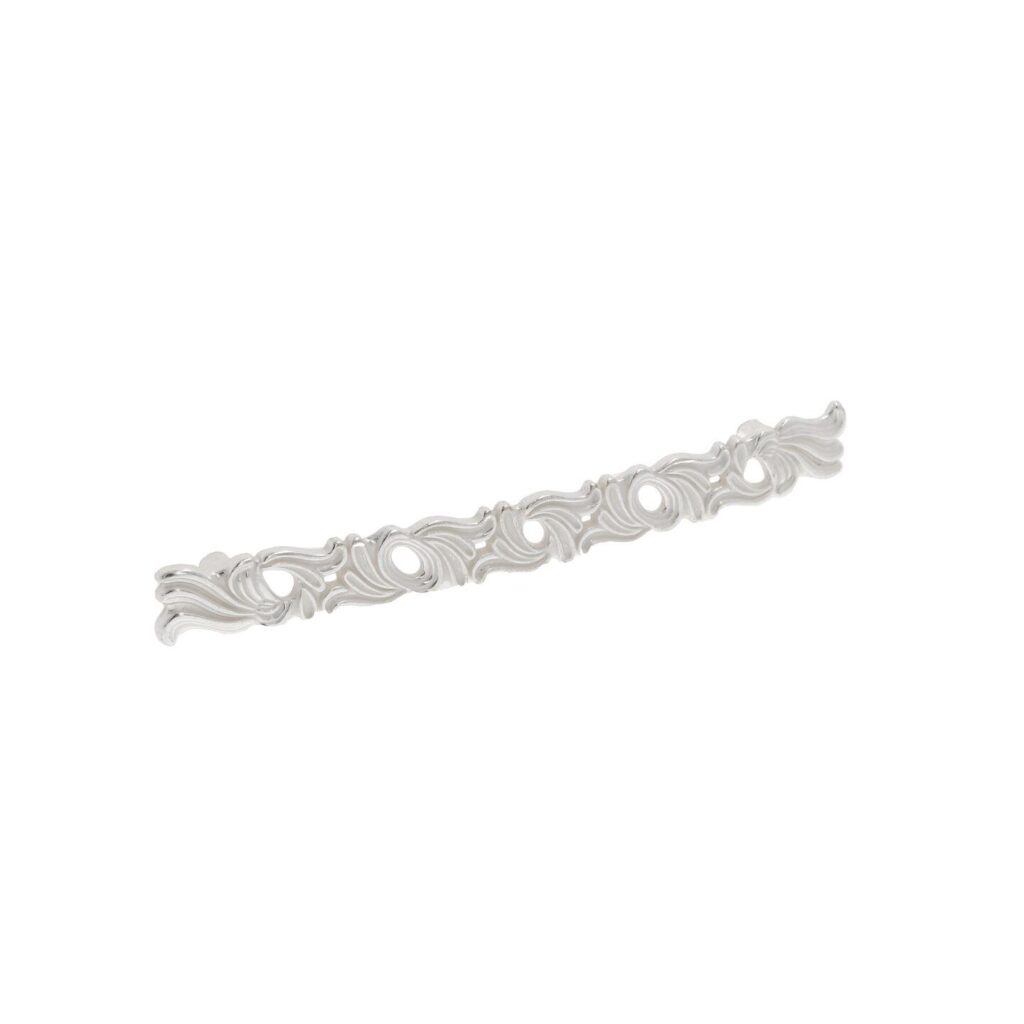 Poignée pour meubles en zamac Entraxe 160mm Venise argenté Lot de 25 - Blanc, Zamak