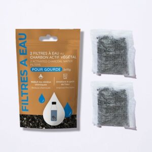 Filtres à gourde nomades au charbon actif – Lot de 2 - Noir