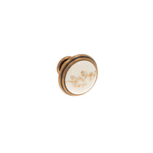 Bouton pour meubles en zamac et Porcelaine Diamètre 35mm orvale – Orange / cuivré, Zamak