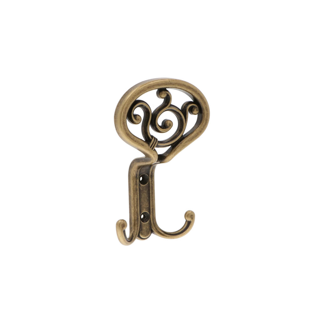 Portemanteau en zamac Diamètre 85mm x 138 Florence antique - Marron, Zamak
