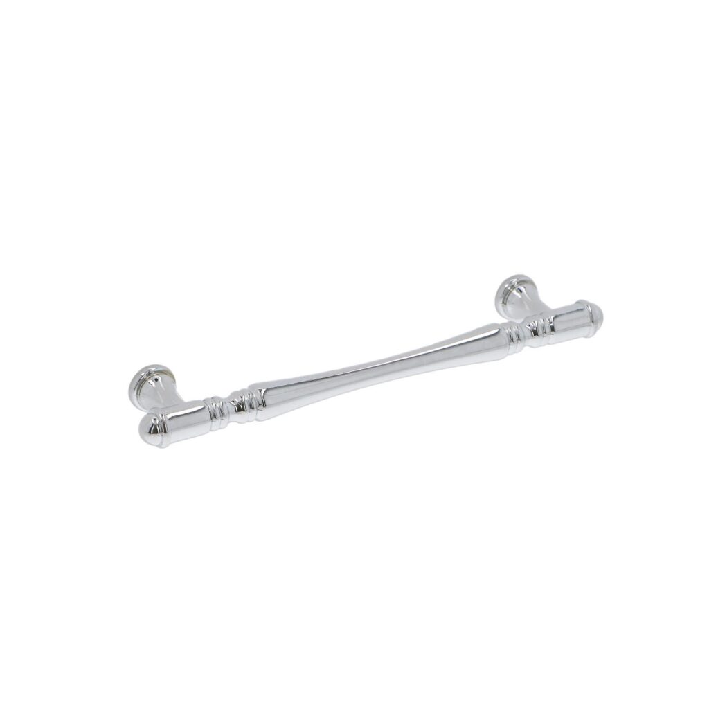 Poignée pour meubles en zamac Entraxe 128mm chrome poli - Gris / argent, Zamak