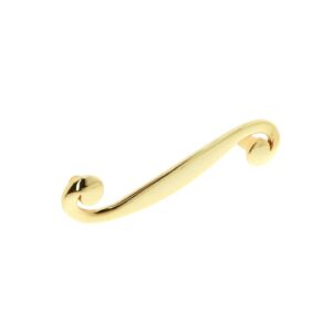 Poignée pour meubles en zamac Entraxe 96mm plaqué or Lot de 6 - Jaune / doré, Zamak