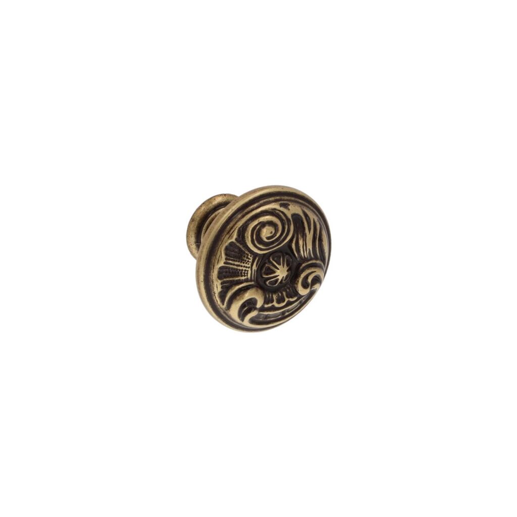 Bouton pour meubles en zamac Diamètre 35mm Florence antique - Marron, Zamak