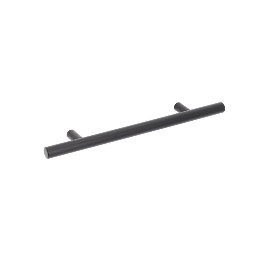 Poignée pour meubles en Acier inox Entraxe 128mm finition Vernis noir mat - Acier inoxydable