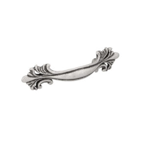 Poignée pour meubles en zamac Entraxe 64mm Vieil argent brillant - Gris / argent, Zamak
