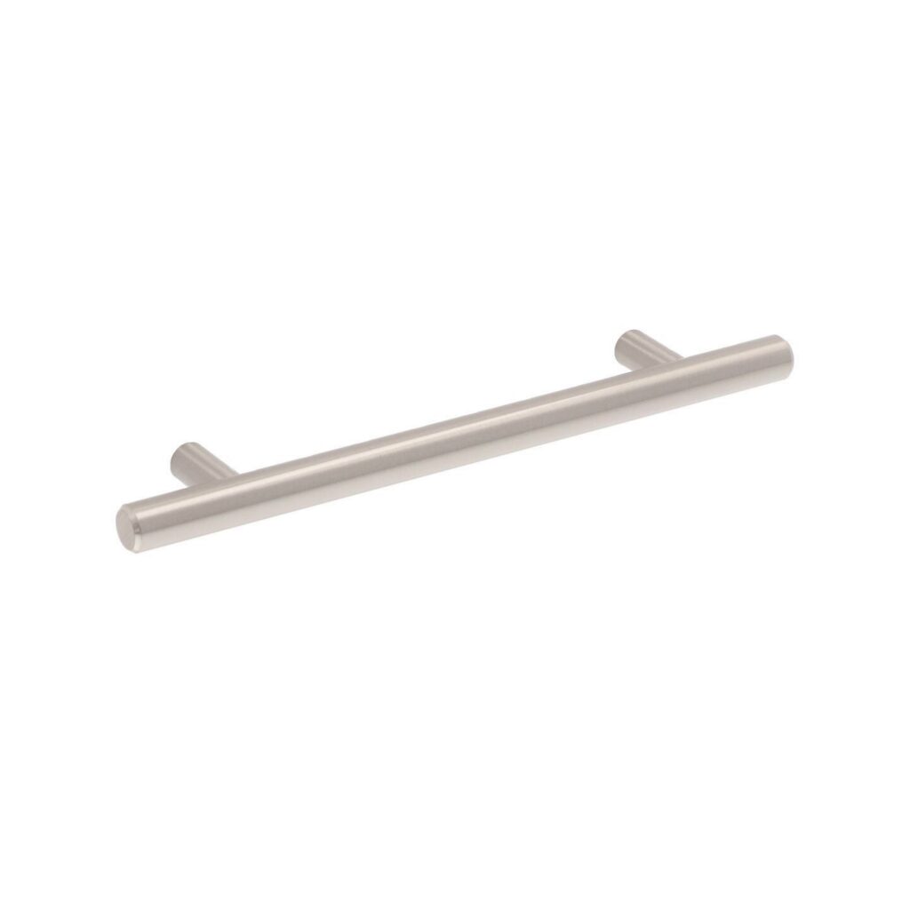 Poignée pour meubles en Acier Entraxe 128mm finition Nichel satiné - Gris / argent, Acier inoxydable