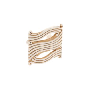 Bouton pour meubles en zamac Entraxe 32mm Patine royale et or ivoire – Jaune / doré, Zamak