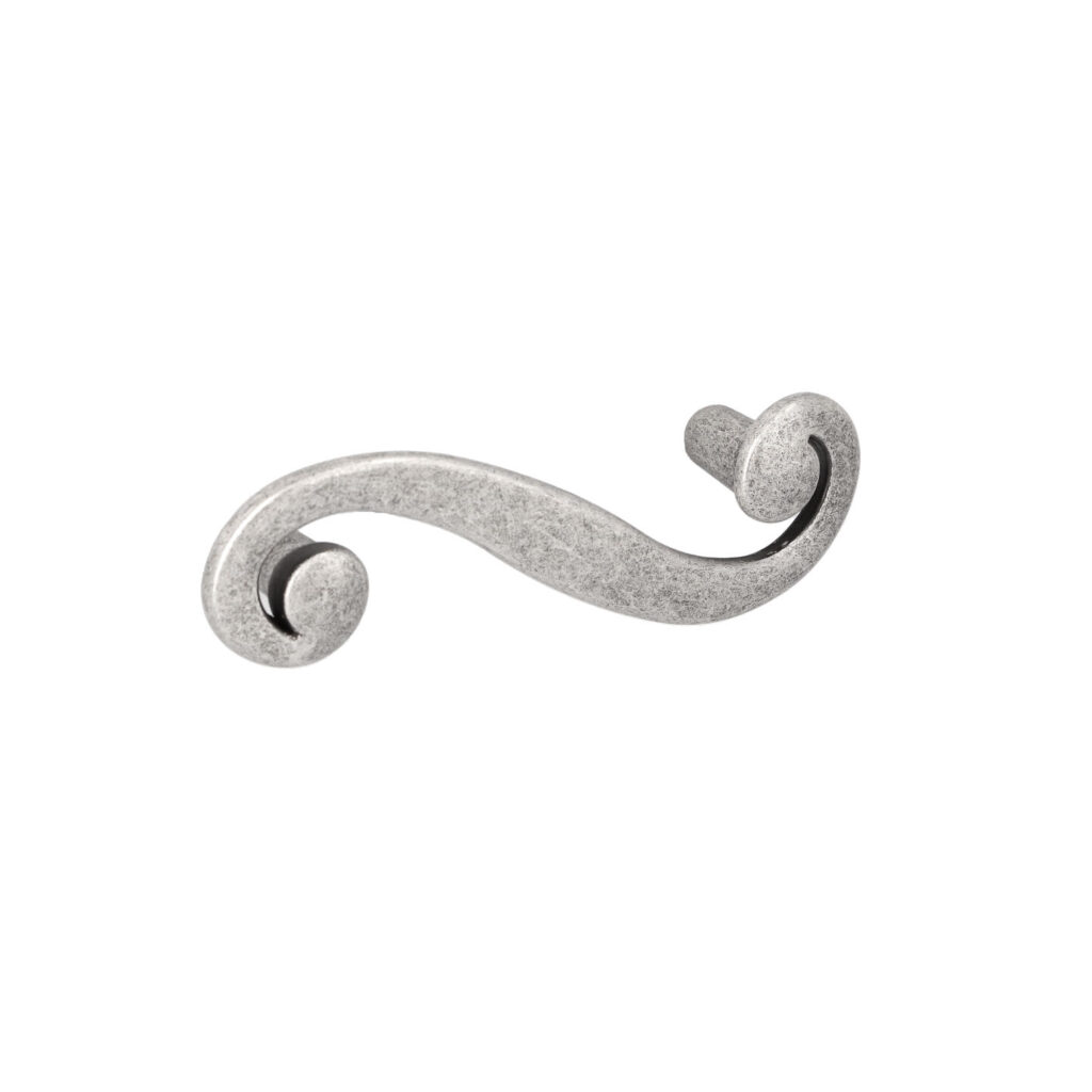 Poignée pour meubles en zamac Entraxe 64mm Vieil argent rayé Lot de 25 - Gris / argent, Zamak
