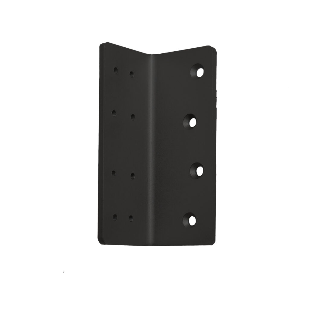 Cale support en acier pour crochet standard, pour porte coulissante, finition Noir - Acier inoxydable