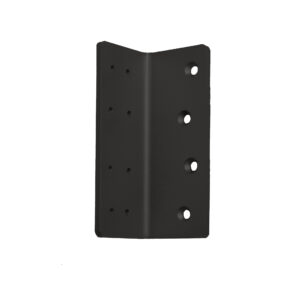 Cale support en acier pour crochet standard, pour porte coulissante, finition Noir - Acier inoxydable