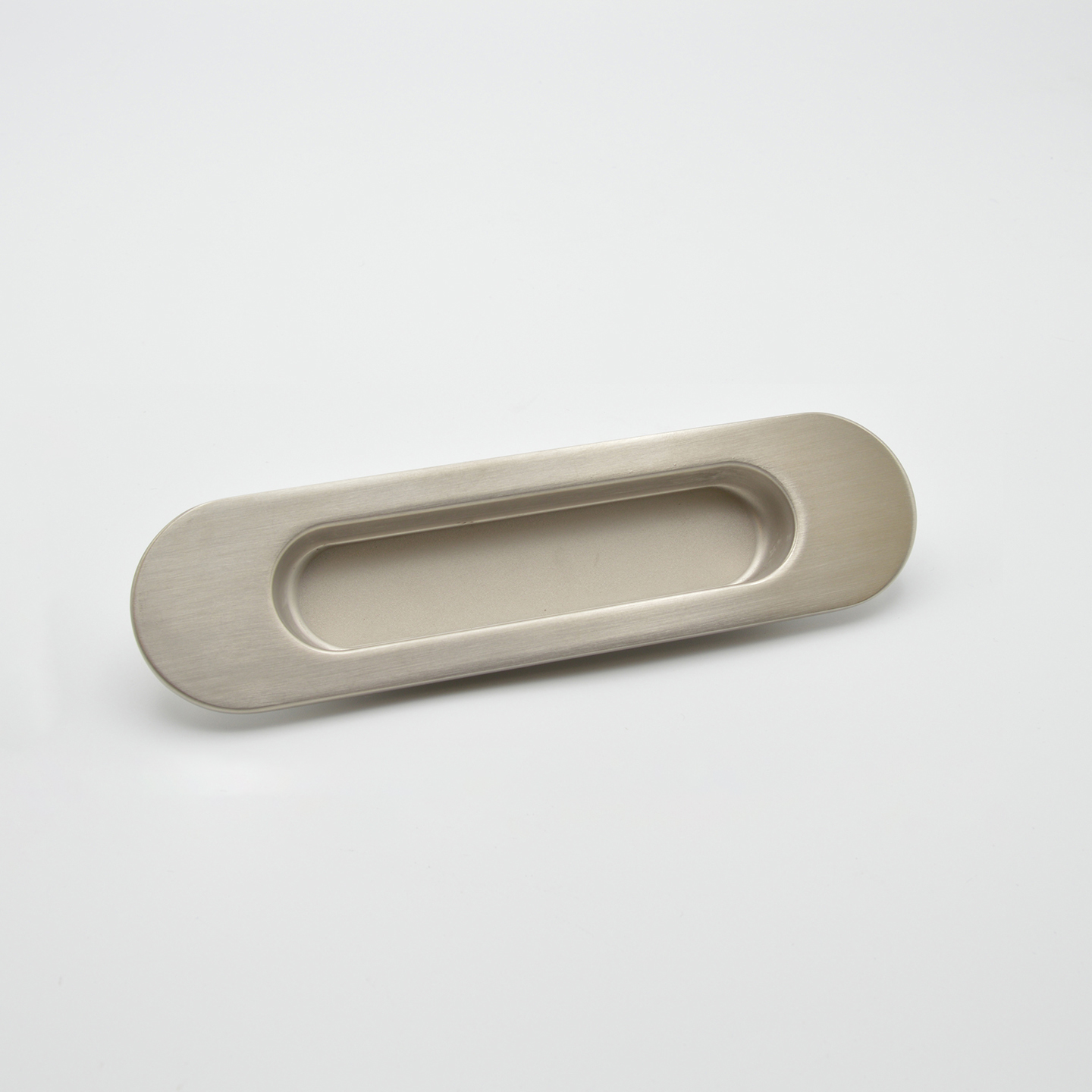 Poignée cuvette ovale de meuble en zamac 150X40 mm NICKELÉ BROSSÉ - Gris / argent, Zamak - imagine 4