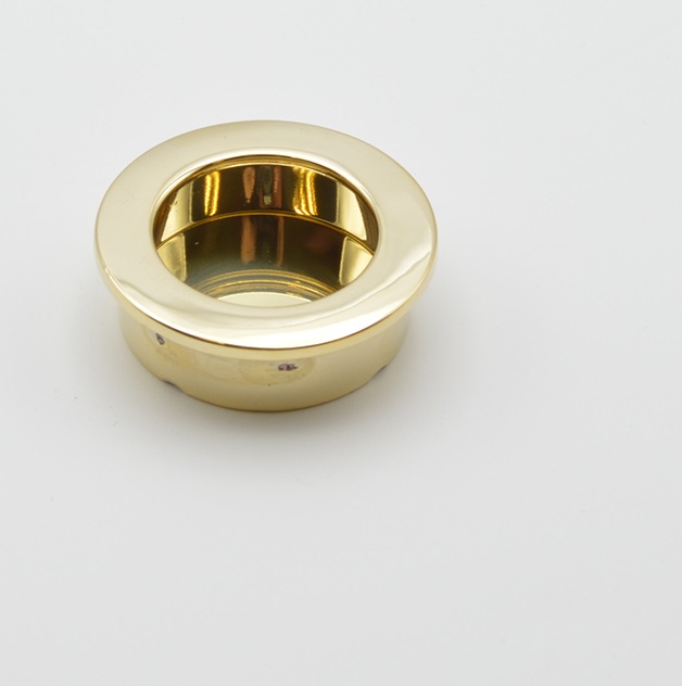Poignée cuvette ronde de meuble en zamac  D 40 mm DORÉ - Jaune / doré, Zamak