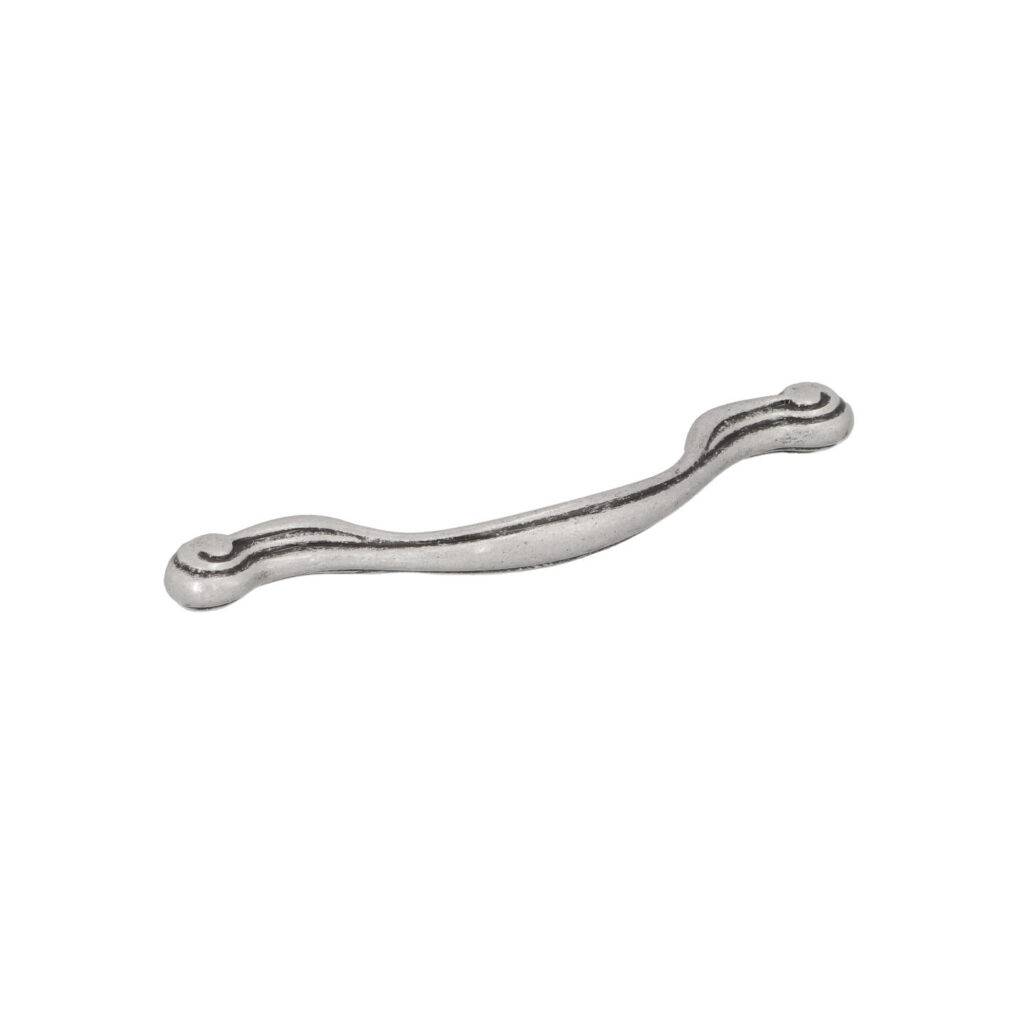 Poignée pour meubles en zamac Entraxe 96mm Vieil argent brillant Lot de 25 - Gris / argent, Zamak