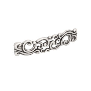 Poignée pour meubles en zamac Entraxe 96mm Vieil argent brillant Lot de 6 – Gris / argent, Zamak