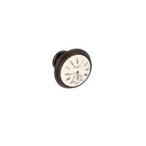 Bouton pour meubles en zamac et Porcelaine Diamètre 35mm Brun alu Lot de 25 – Marron, Zamak