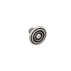Bouton pour meubles en zamac Diamètre 33mm Vieil argent brillant - Gris / argent, Zamak