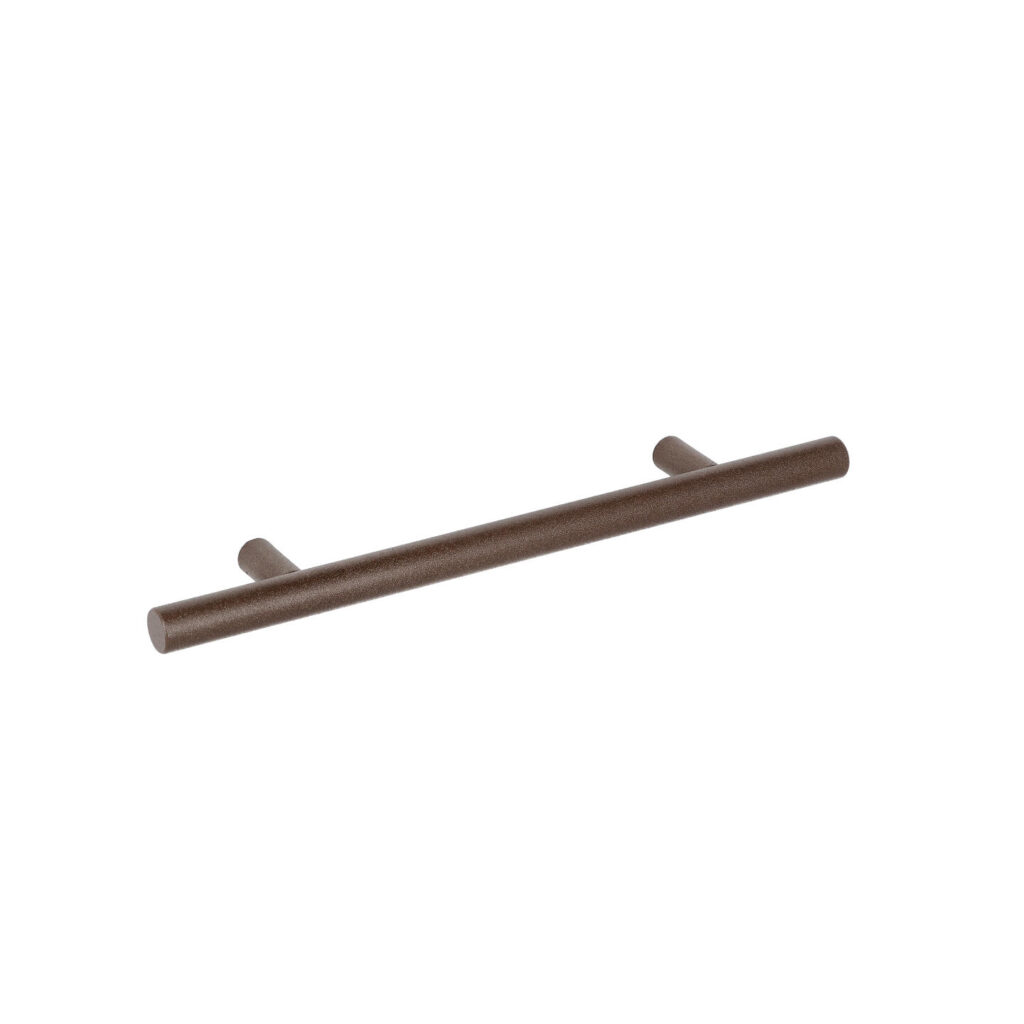 Poignée pour meubles en Acier inox Entraxe 128mm finition Fer rouillé grunge - Marron, Acier inoxydable
