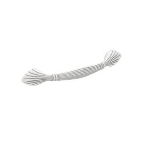 Poignée pour meubles en zamac Entraxe 96mm Patine royale blanche argentée – Gris / argent, Zamak