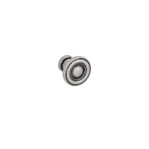 Bouton pour meubles en zamac Diamètre 25mm Vieil argent brillant – Gris / argent, Zamak