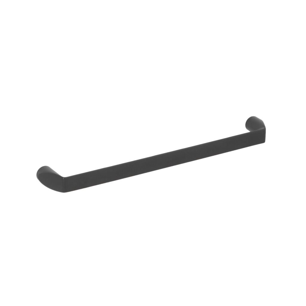 Poignée pour meubles en zamac Entraxe 160mm Vernis noir mat Lot de 6 - Zamak