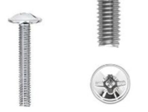 1 kit composés de 2 vis M4X25 mm zinguée Lot de 25 - Gris / argent, Zinc