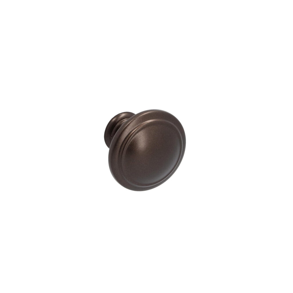 Bouton pour meubles en zamac Diamètre 35mm Brun alu - Marron, Zamak