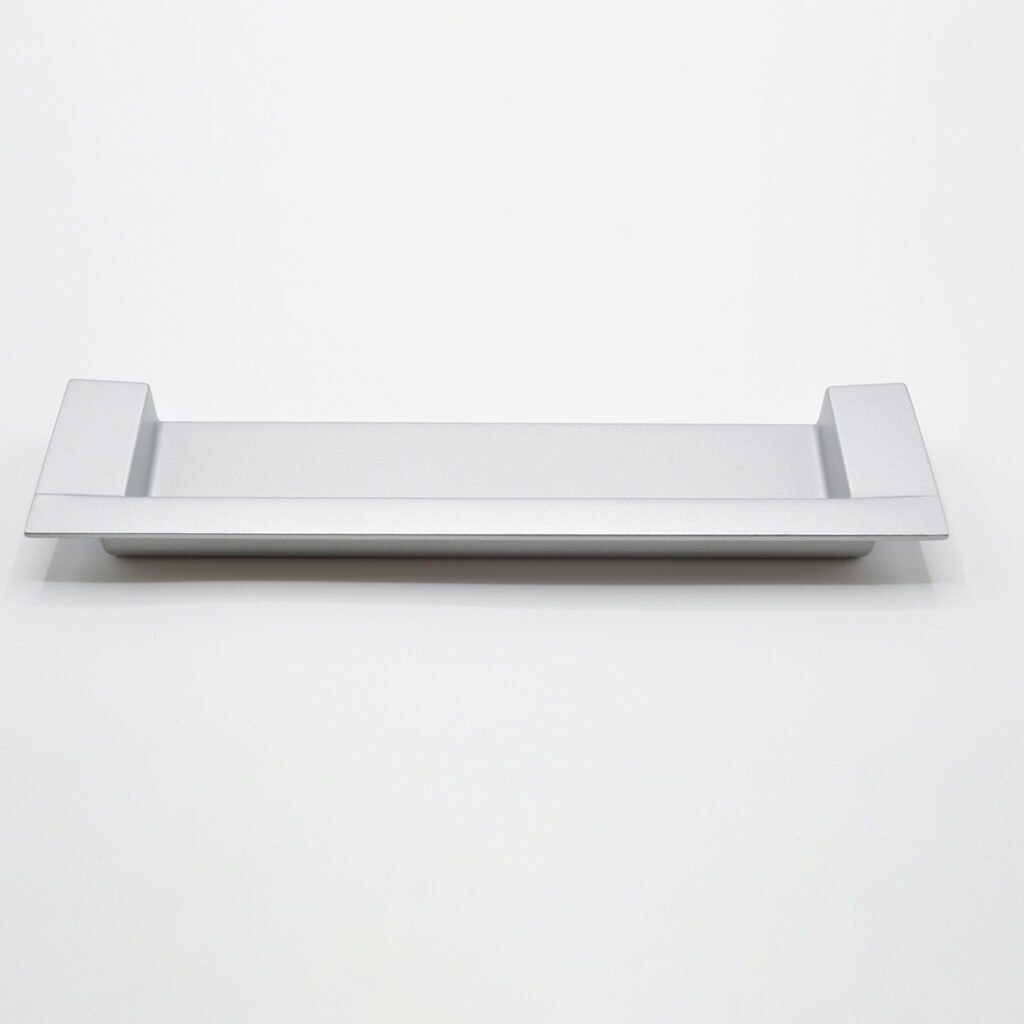 Poignée cuvette rectangulaire de meuble en zamac 180x45 mm ALUMINUM - Gris / argent, Zamak