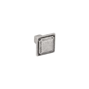 Bouton pour meubles en zamac Diamètre 28mm x 28 Vieil argent brillant – Gris / argent, Zamak