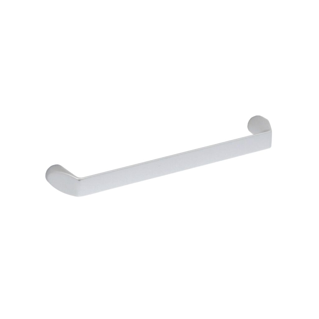 Poignée pour meubles en zamac Entraxe 128mm Aluminium mat verni Lot de 6 - Gris / argent, Zamak
